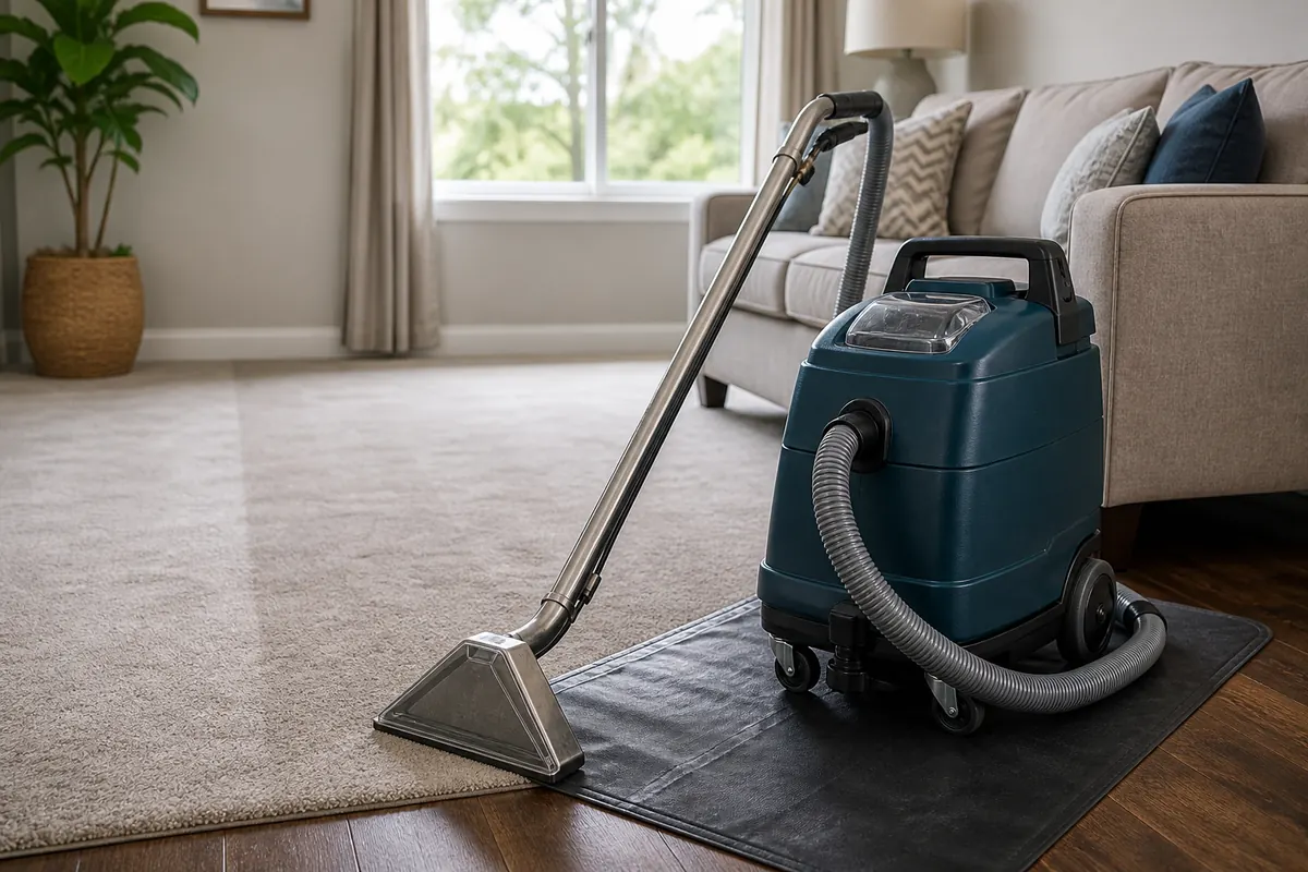 Illustrative professional carpet-cleaning equipment