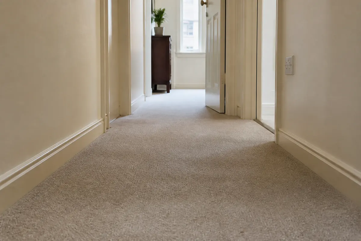 Illustrative high-traffic carpet area