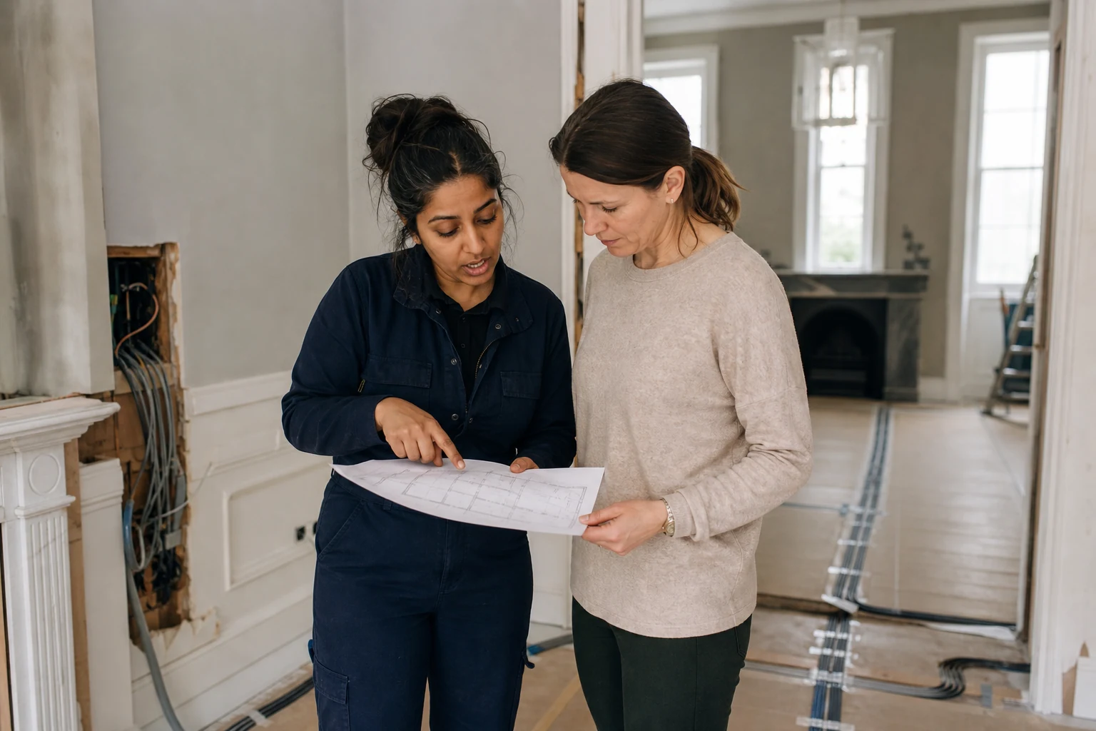 Electrician attending a property in Kensington