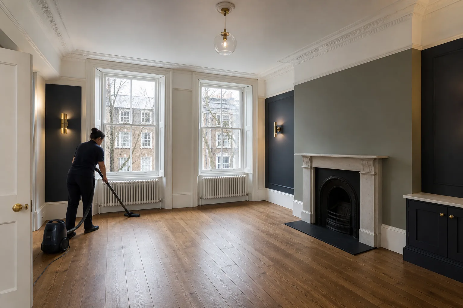 bright living room ready for a check-out inspection in Leyton
