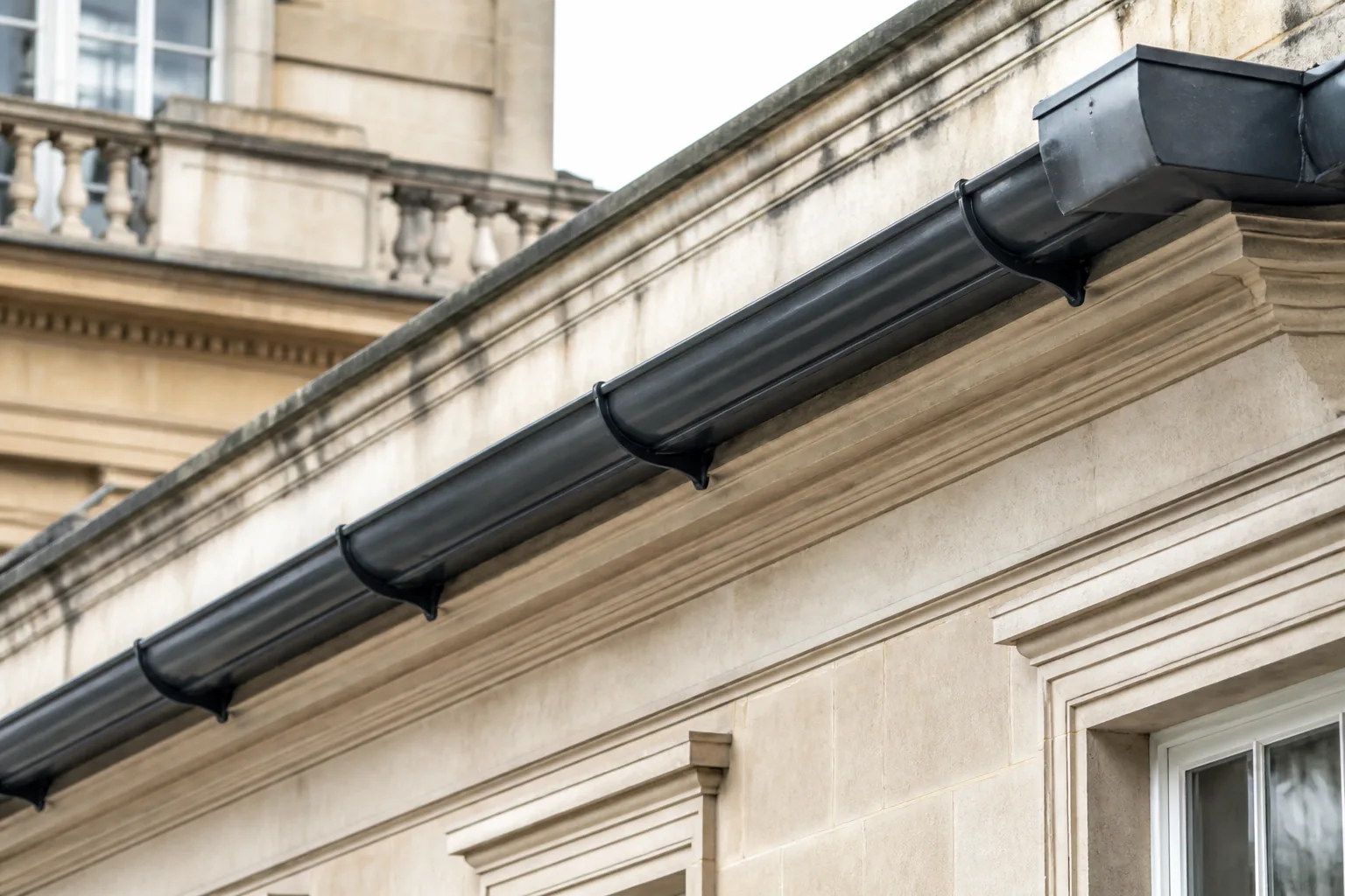 Gutter line on a UK property in Reigate