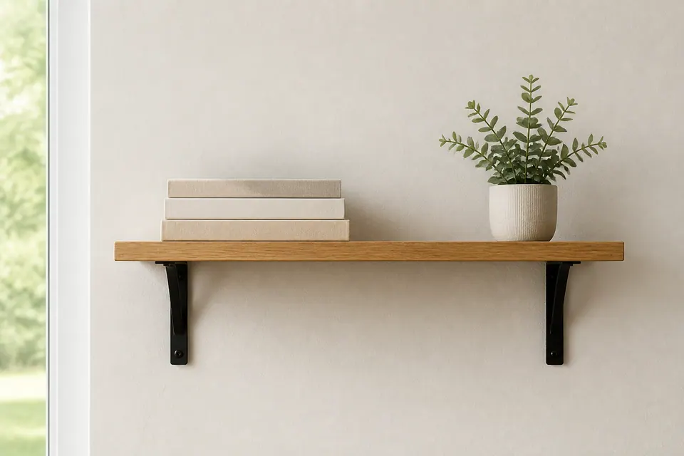 Illustrative shelving and storage scene