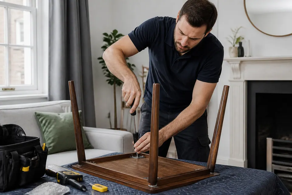 Illustrative repairs in occupied rooms scene