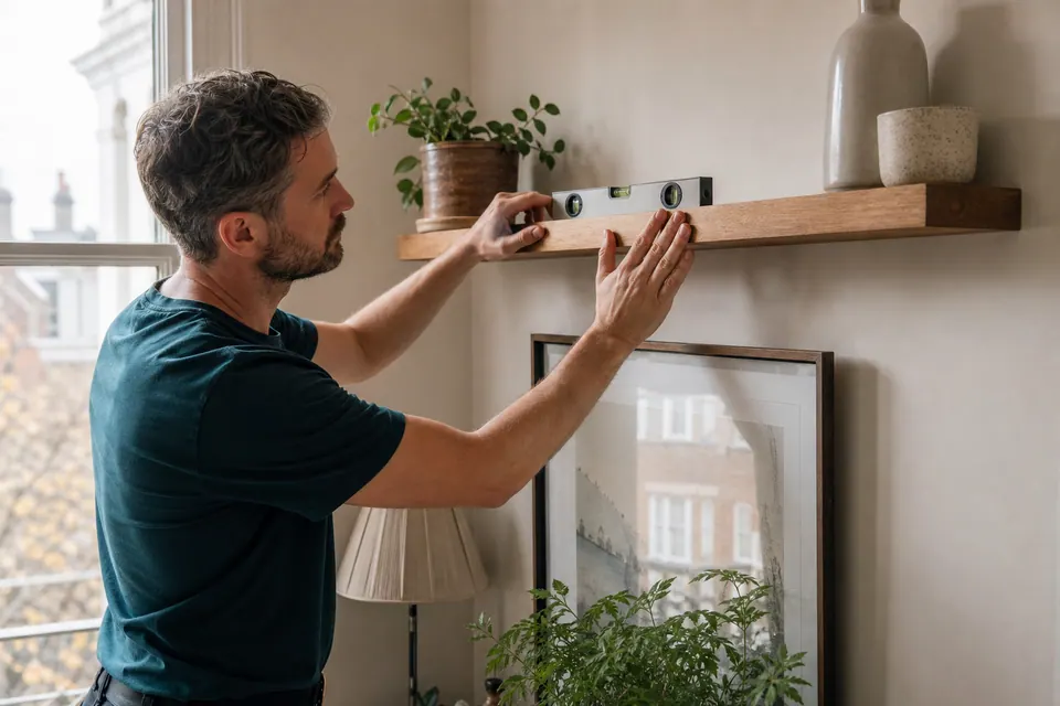 Illustrative wall fittings scene