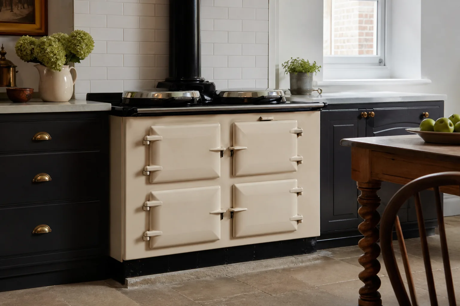Professional inspecting a built-in oven in a Dalston apartment kitchen