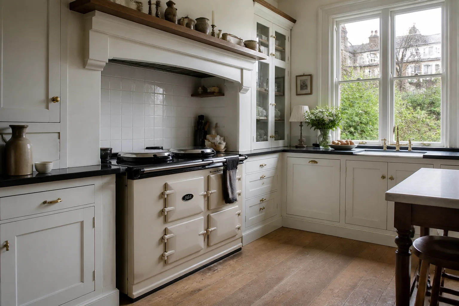 Professional inspecting a built-in oven in a Swiss Cottage apartment kitchen