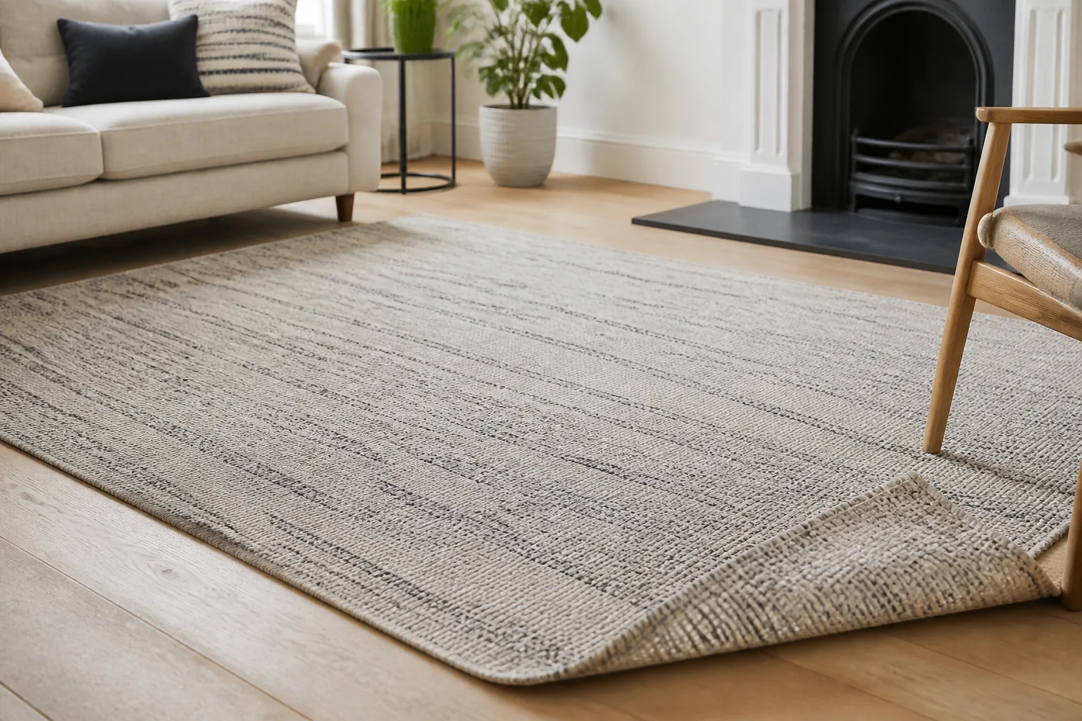 machine-made synthetic rug in a refined Kingston upon Thames interior