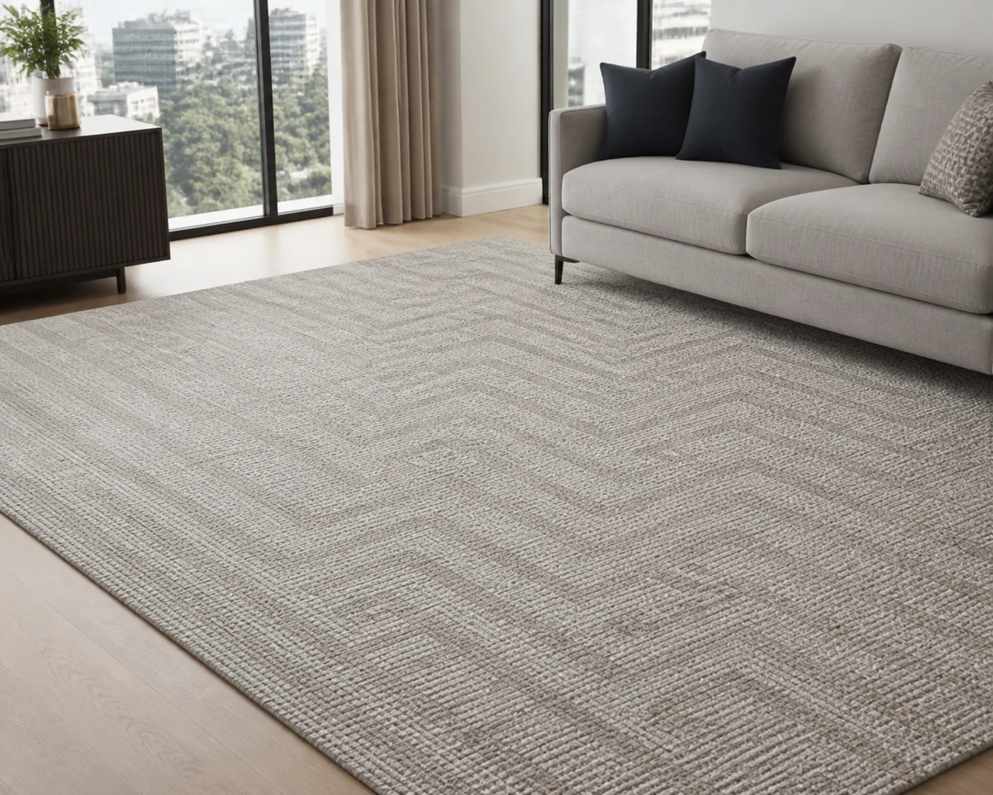 large dining-room rug in a refined Canonbury interior