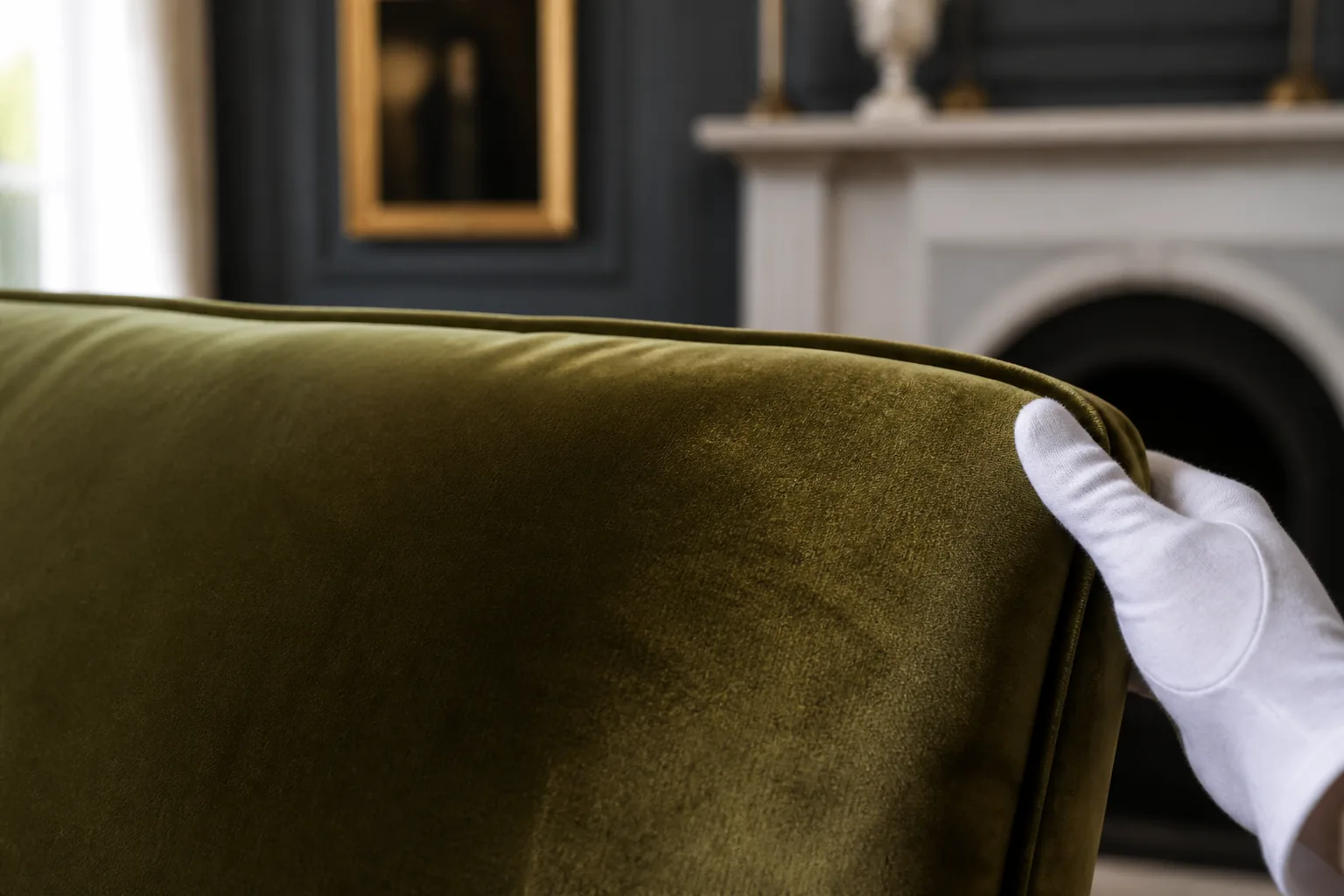 Holland Park viscose-rich velvet prepared for assessment