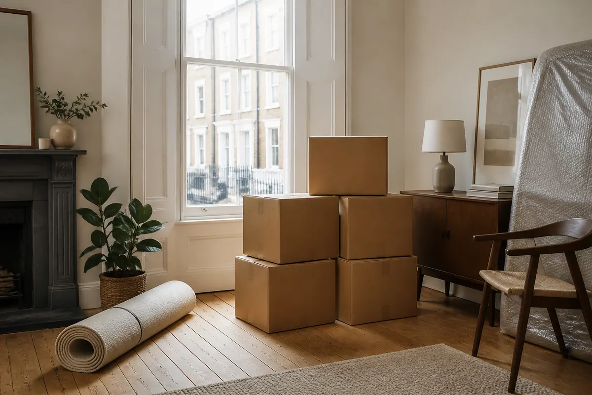 Illustrative apartment transition for household storage planning