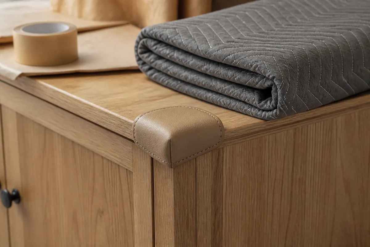Illustrative protected cabinet for household storage planning