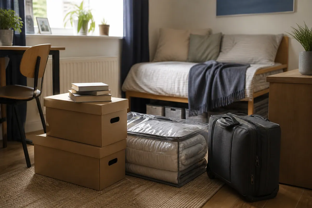 Illustrative student belongings for household storage planning