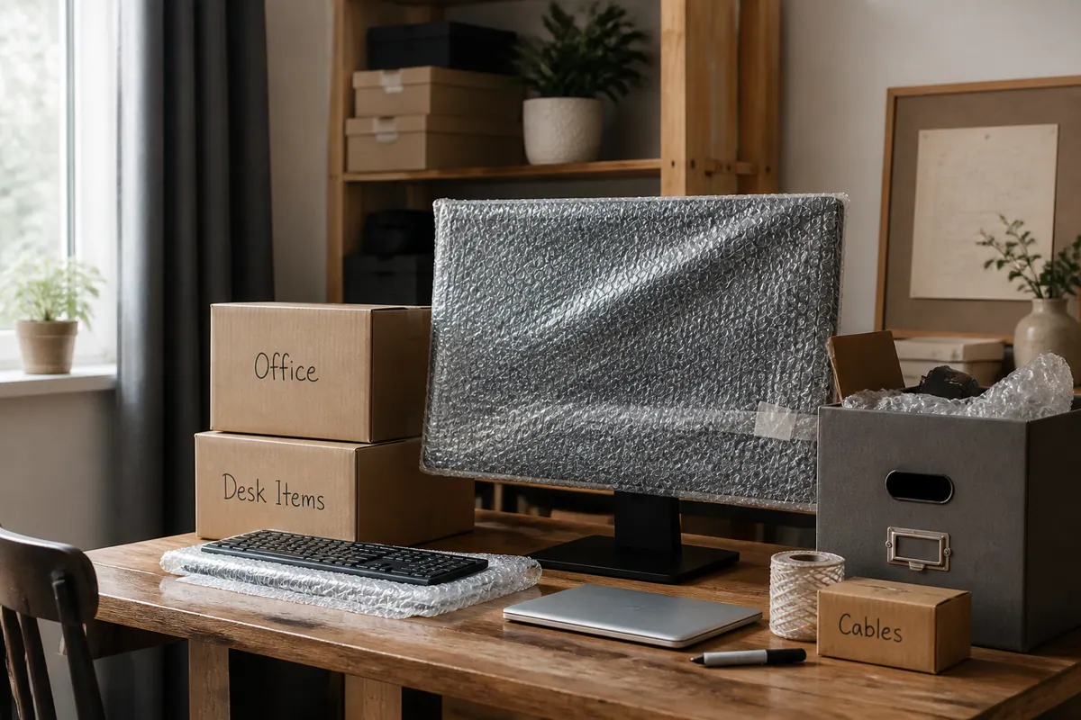 Illustrative work equipment for household storage planning