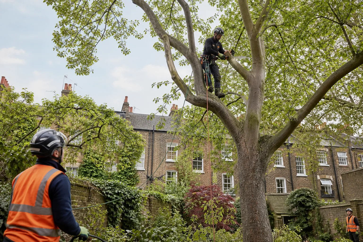 Professional assessment of a tree crown in Hampstead