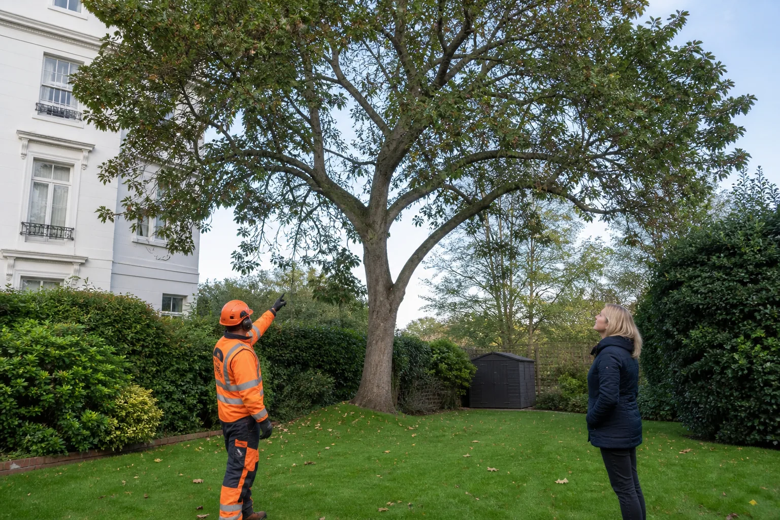 Mature tree and property context in Epping