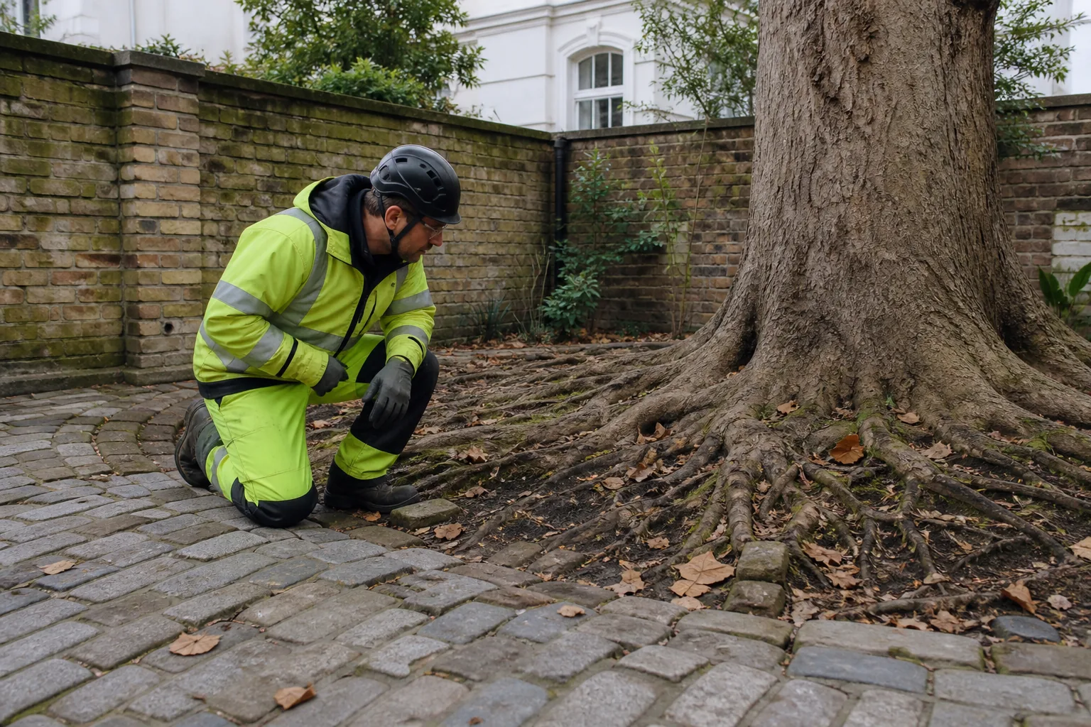 Mature tree and property context in Crouch End