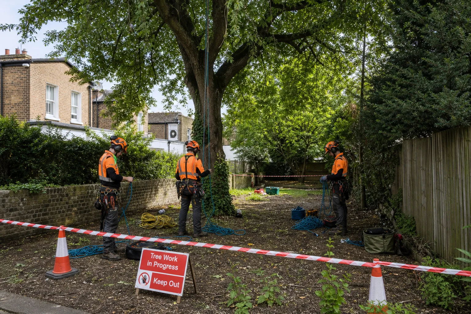 Tree, boundary and access relationship at a Windsor property