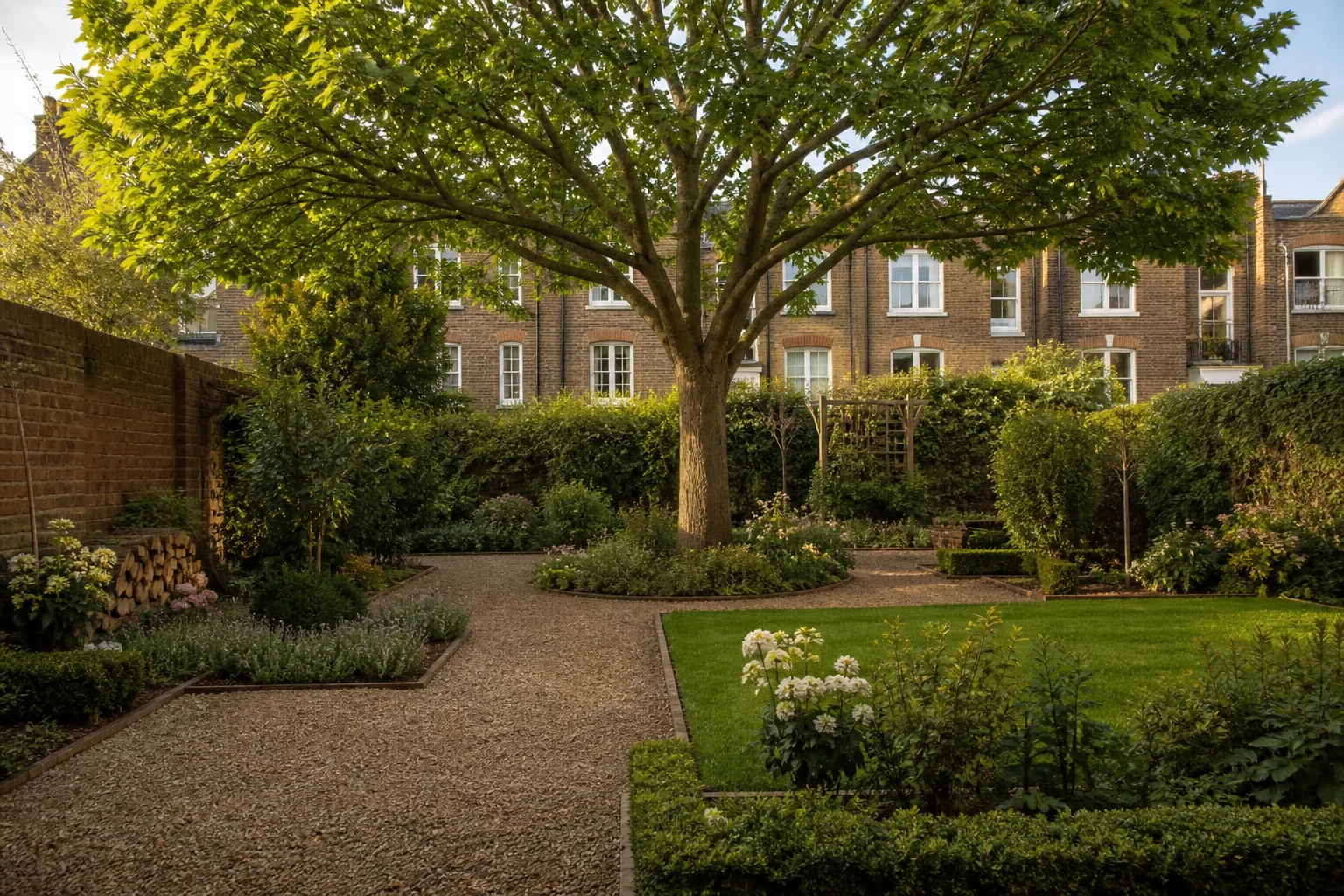 Tree, boundary and access relationship at a Caterham property