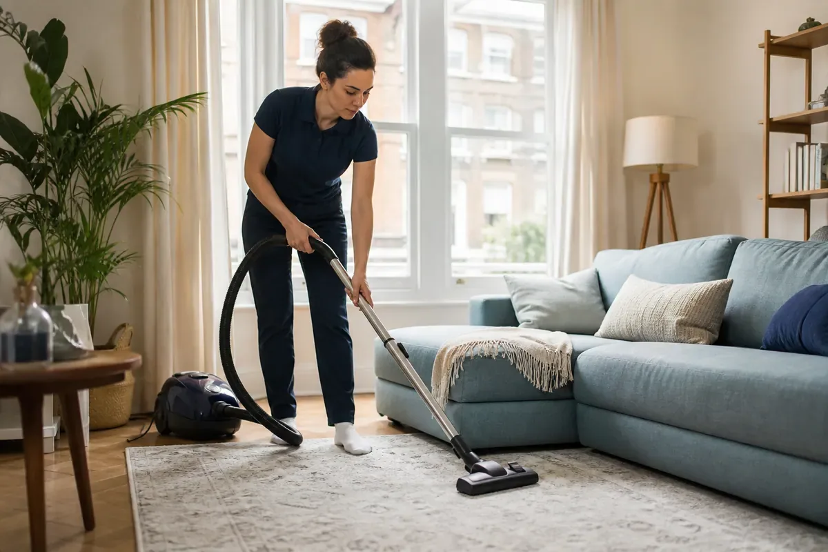 Vacuuming mattress seams as part of dust mite allergen control
