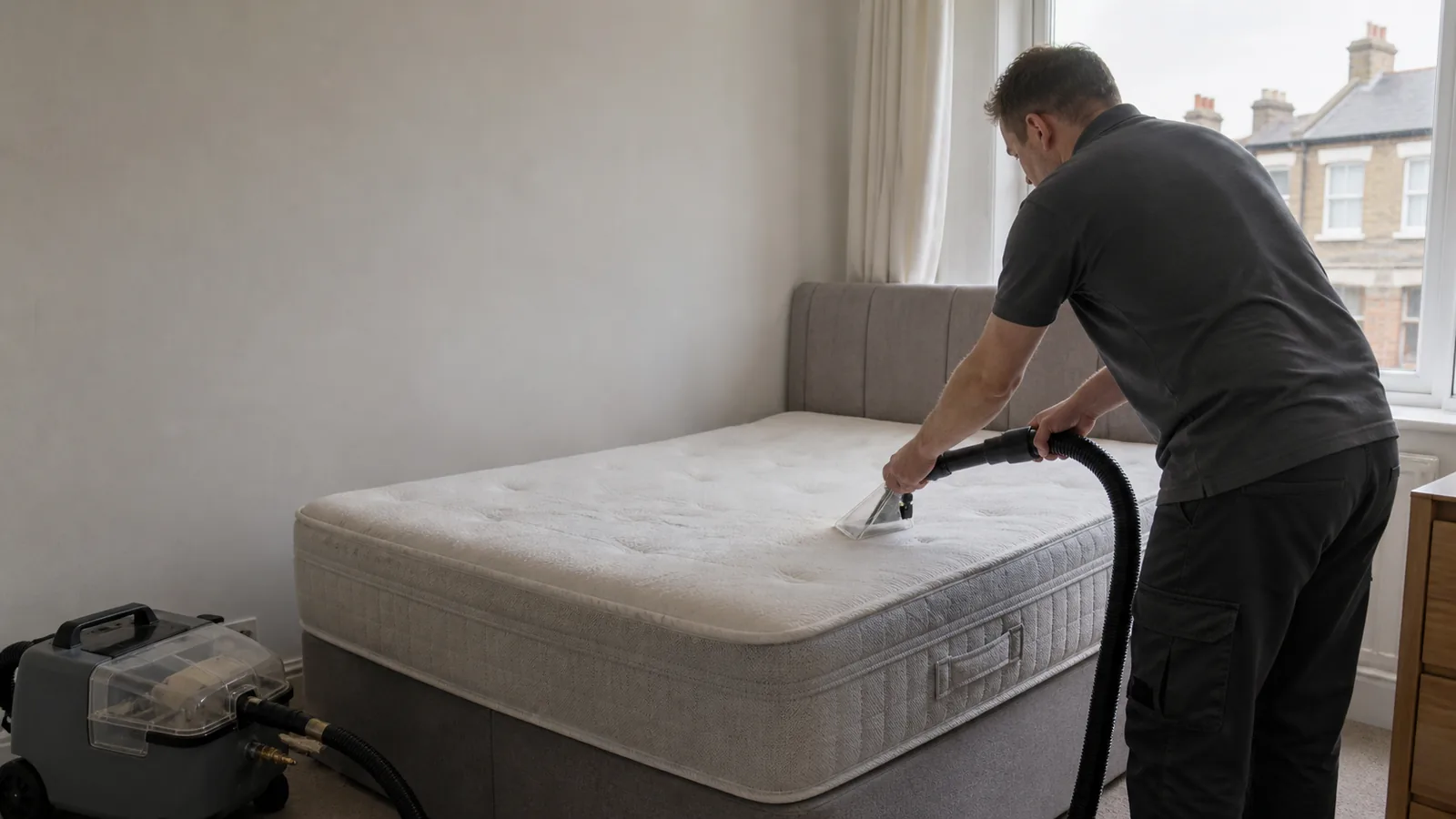 Mattress fabric and seam cleaning in Walworth