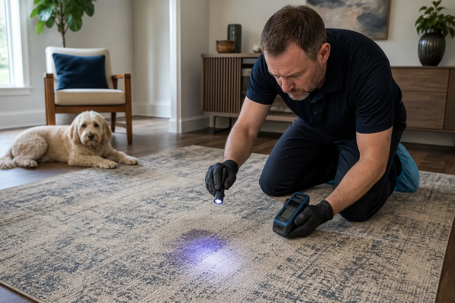 Rug cleaning process and condition checks for West Norwood