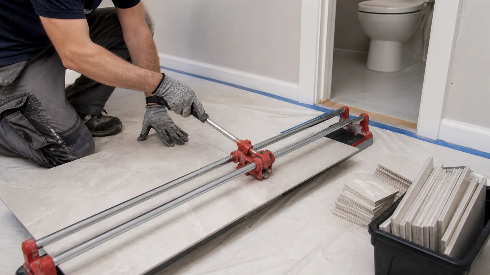 Tile preparation and installation in Kidbrooke