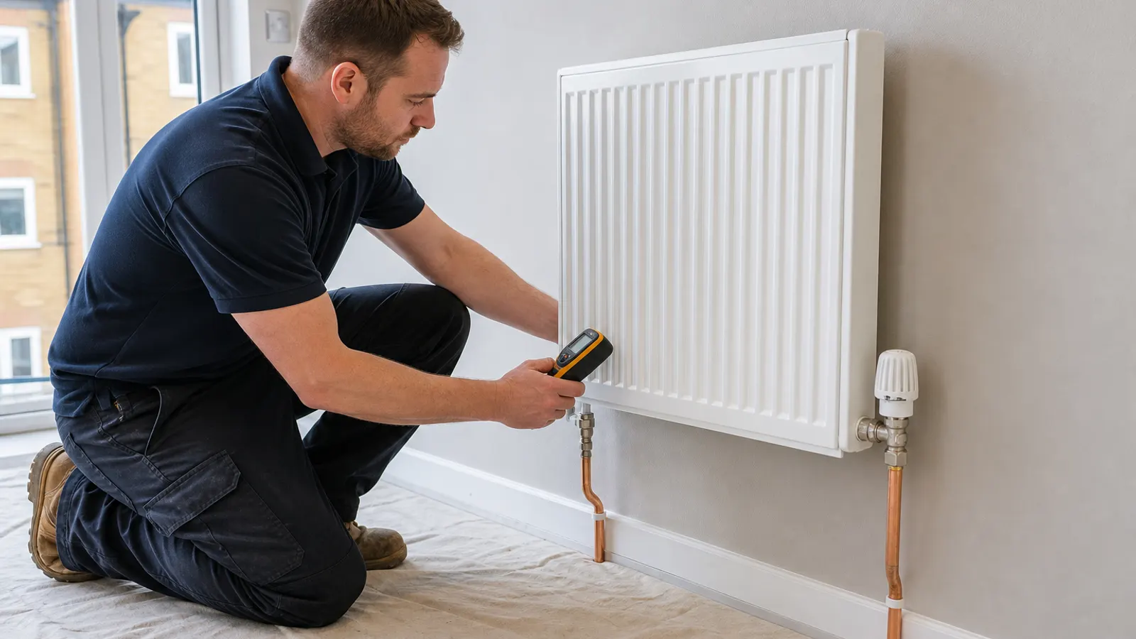 Radiator valve and commissioning work in West Heath
