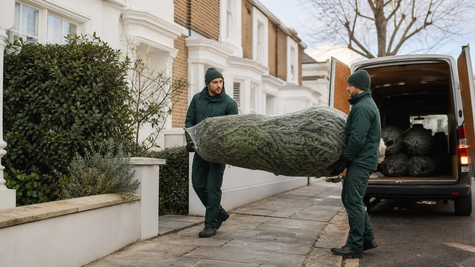 Real Christmas tree home delivery in Canary Wharf